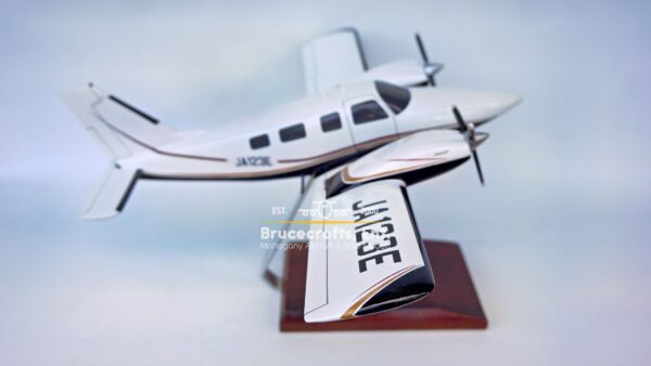 Model of Piper PA-34 Seneca with detailed craftsmanship.